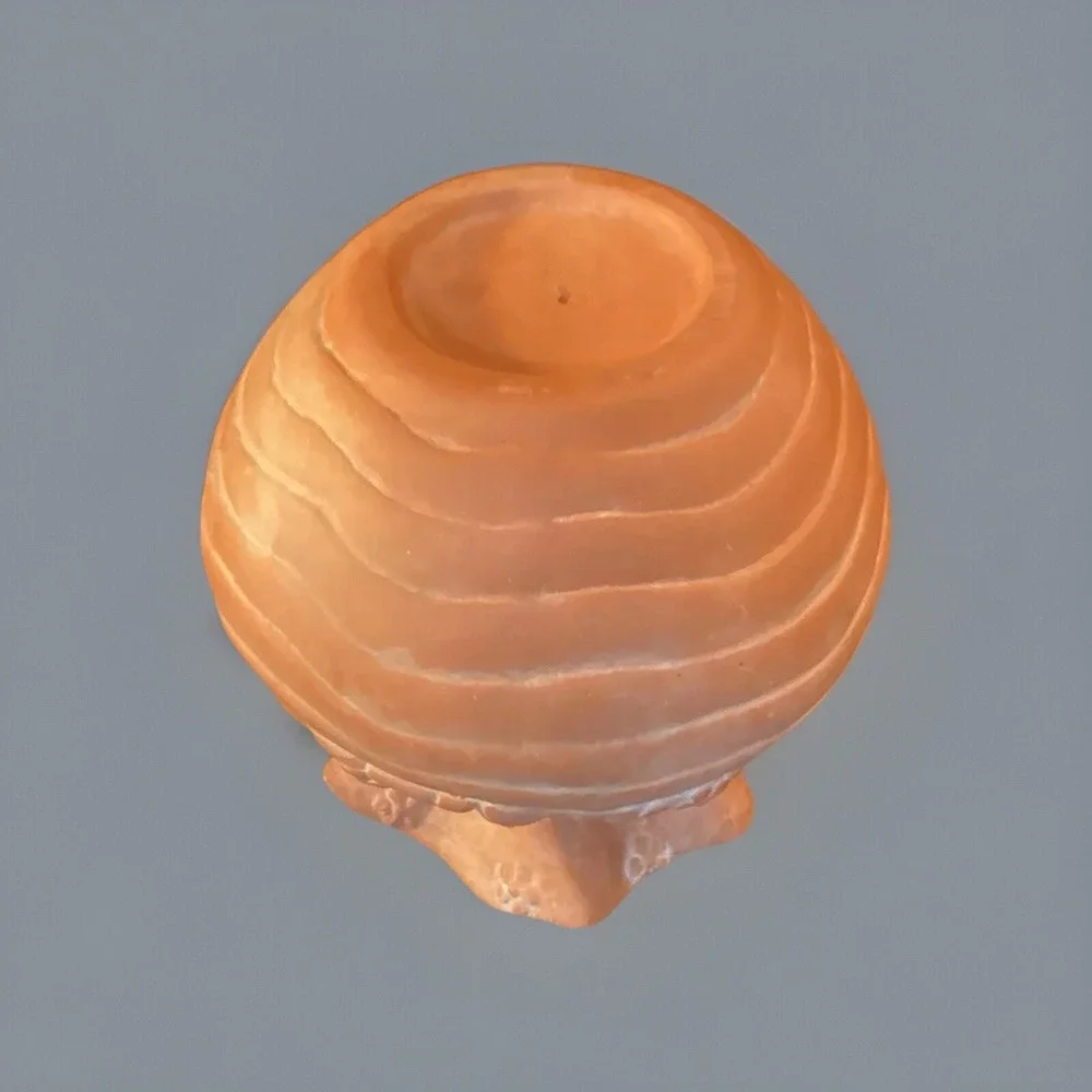 Vintage‎ Glazed Redware Pottery Vase -  5.5